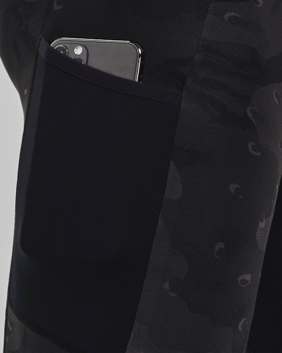 กางเกงขาสั้น Project Rock Camo Compression สำหรับผู้ชาย, Black, pdpMainDesktop image number 4